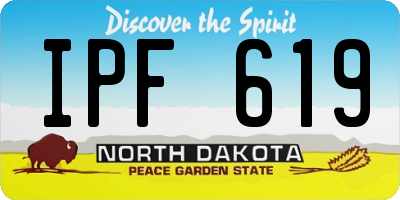 ND license plate IPF619