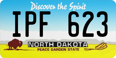 ND license plate IPF623
