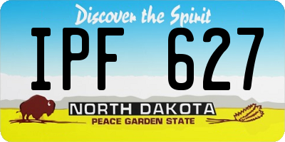 ND license plate IPF627