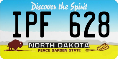 ND license plate IPF628
