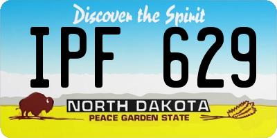 ND license plate IPF629