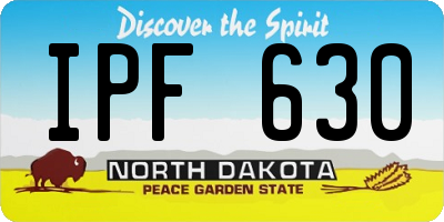 ND license plate IPF630
