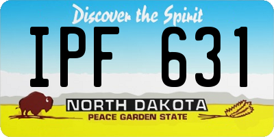 ND license plate IPF631