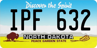 ND license plate IPF632