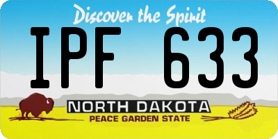 ND license plate IPF633