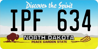 ND license plate IPF634