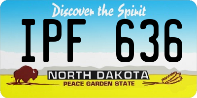 ND license plate IPF636