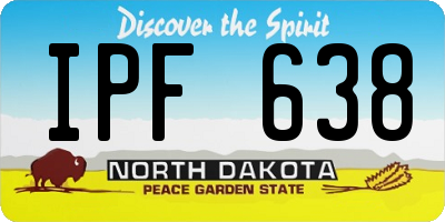 ND license plate IPF638