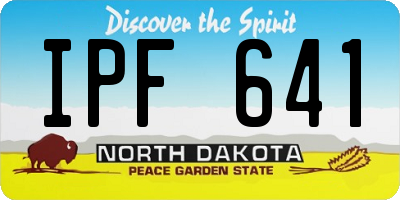 ND license plate IPF641