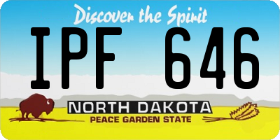 ND license plate IPF646