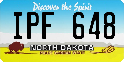 ND license plate IPF648