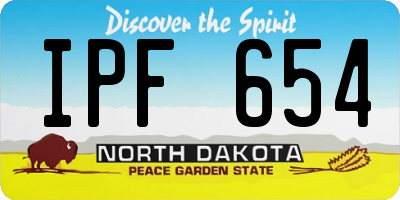 ND license plate IPF654