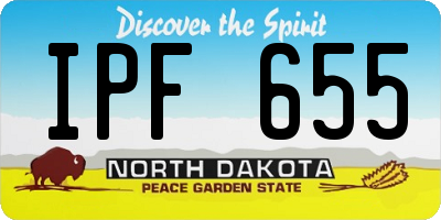 ND license plate IPF655