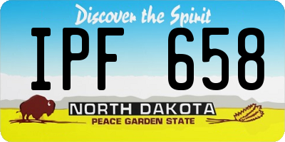 ND license plate IPF658
