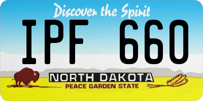 ND license plate IPF660