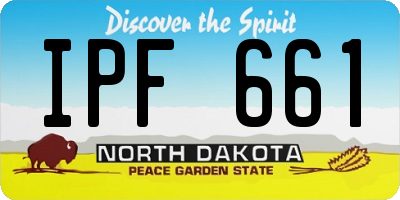 ND license plate IPF661