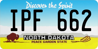 ND license plate IPF662