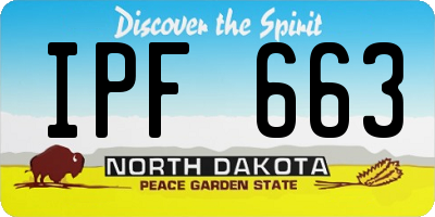 ND license plate IPF663