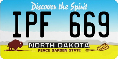 ND license plate IPF669