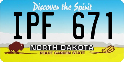 ND license plate IPF671