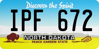 ND license plate IPF672