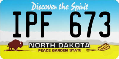ND license plate IPF673