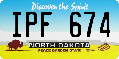 ND license plate IPF674