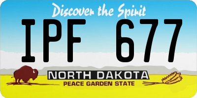 ND license plate IPF677
