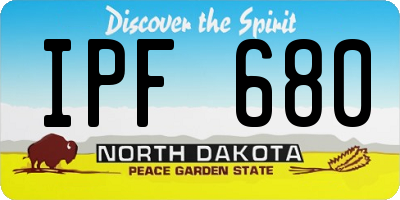 ND license plate IPF680