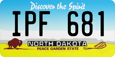 ND license plate IPF681
