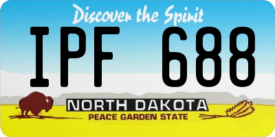ND license plate IPF688
