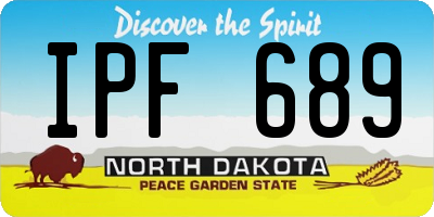ND license plate IPF689