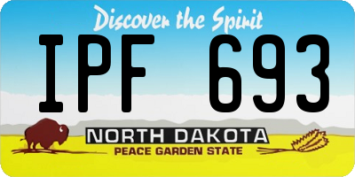 ND license plate IPF693