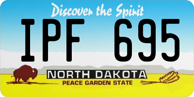 ND license plate IPF695
