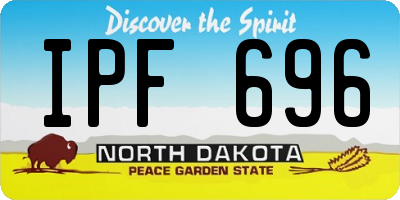ND license plate IPF696