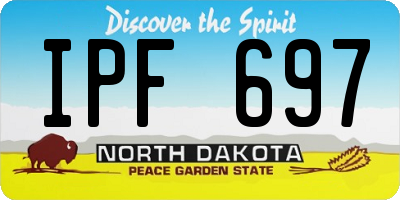 ND license plate IPF697