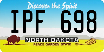 ND license plate IPF698