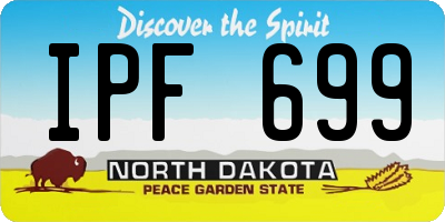 ND license plate IPF699