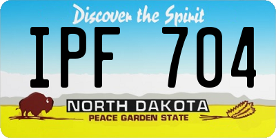 ND license plate IPF704