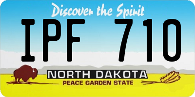 ND license plate IPF710