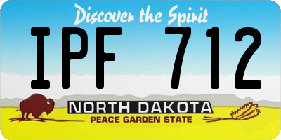 ND license plate IPF712