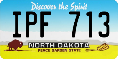 ND license plate IPF713