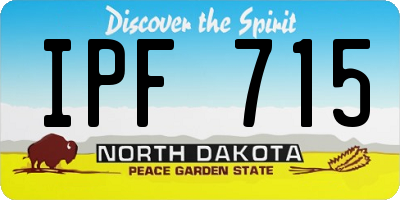 ND license plate IPF715