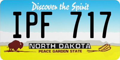 ND license plate IPF717