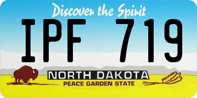 ND license plate IPF719