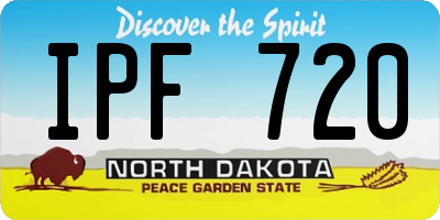 ND license plate IPF720