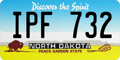 ND license plate IPF732