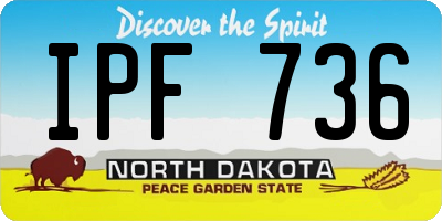 ND license plate IPF736