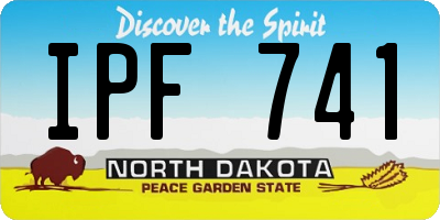ND license plate IPF741