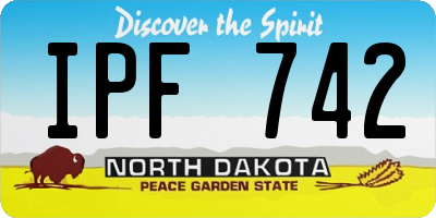 ND license plate IPF742